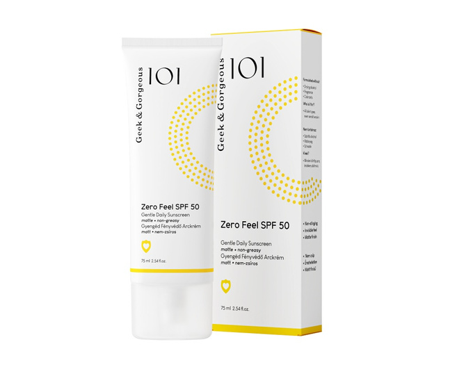 Geek & Gorgeous Zero Feel SPF 50 – niewyczuwalny krem na co dzień, 75 ml