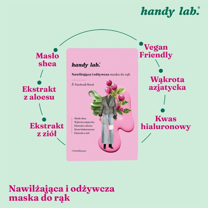 Handy Lab. Patchouli Mood maska do rąk w rękawiczkach, 1 para