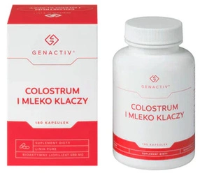 COLOSTRUM I MLEKO KLACZY GENACTIV, kapsułki 180 szt. 400 mg