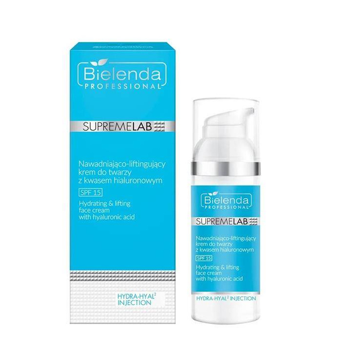 Bielenda Professional Hydra-Hyal2 Injection Nawadniająco-liftingujący krem do twarzy z kwasem hialuronowym SPF 15