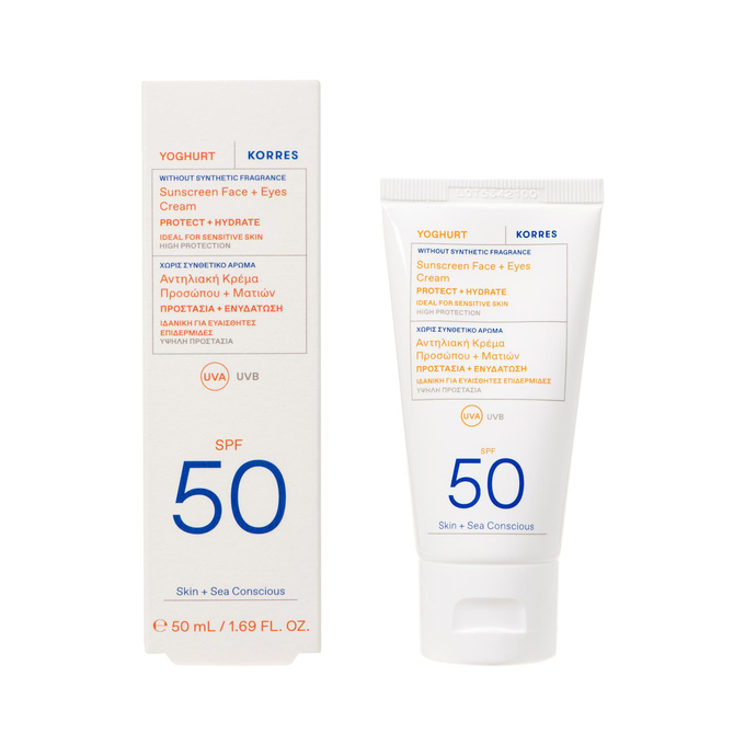 Korres Yoghurt Krem-żel Ochronny do twarzy i oczu SPF50, 50 ml