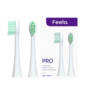 FEELO PRO końcówki WHITE SOFT do szczoteczki sonicznej PRO/PRO PREMIUM, 2 szt.