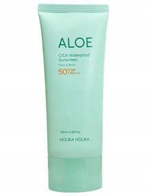 Holika Holika CICA Aloe Waterproof Sun Gel SPF 50+ - Krem z filtrem do twarzy, 100 ml