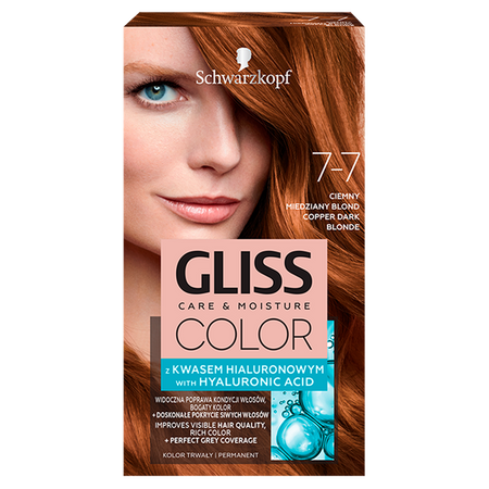 Gliss Color krem koloryzujący do włosów 7-7 Ciemny Miedziany Blond