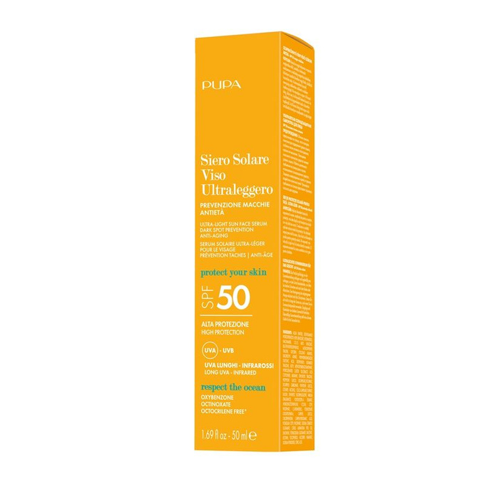 PUPA Milano Ultralekkie serum przeciwsłoneczne SPF 50, 50 ml