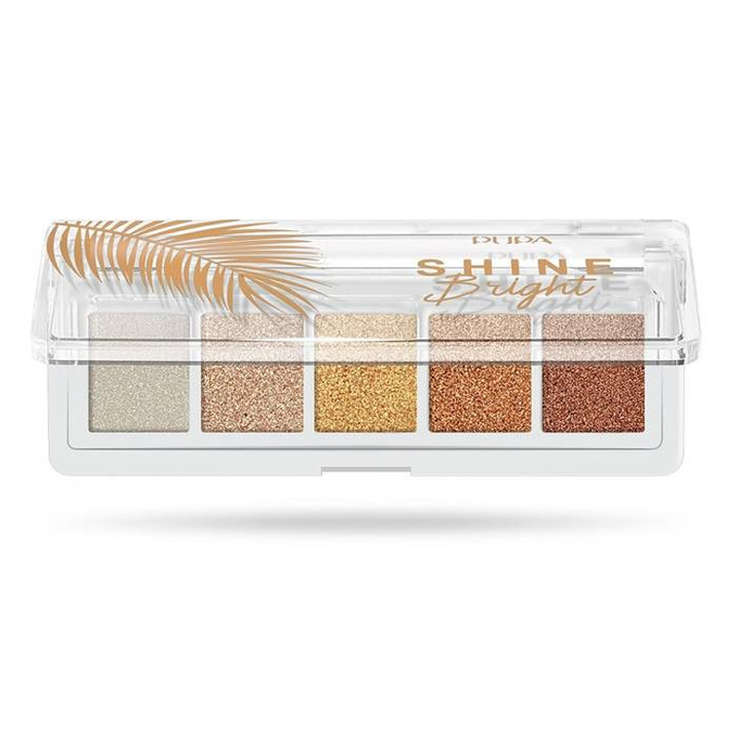 PUPA Milano Shine Bright Paleta cieni do powiek 001 Sunny Gold