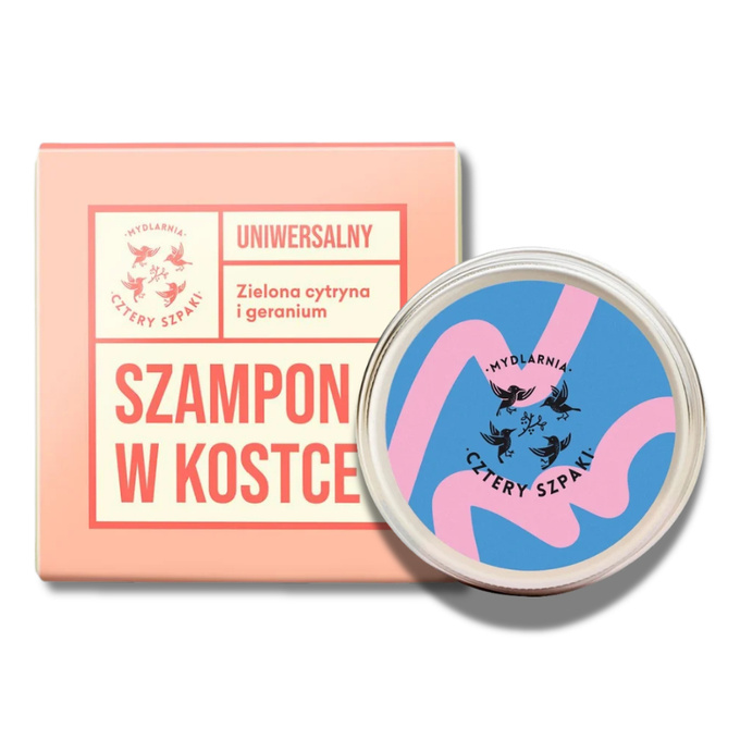4 Szpaki Szampon do włosów w kostce + puszka