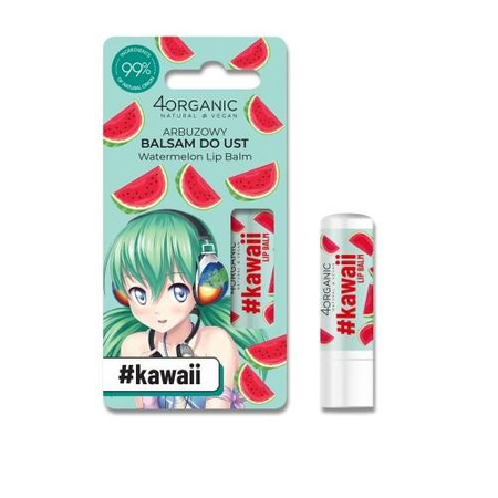 4organic #kawaii Natural lip balm Watermelon 5g