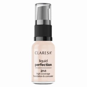Claresa Liquid Perfection 2w1 korektor i podkład kryjący 101 Light 18g