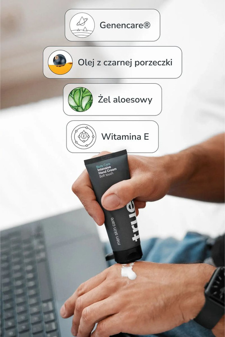 true™ men skin care Intensywnie nawilżający krem do rąk, 75 ml