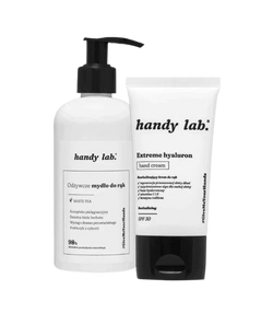 handy lab. Duet idealny: odżywcze mydło i krem do dłoni z kwasem hialuronowym i SPF30