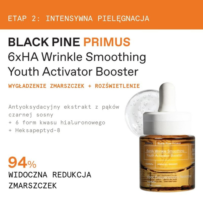 Korres Dwuetapowy rytuał z Black Pine Primus i Smart Yoghurt™