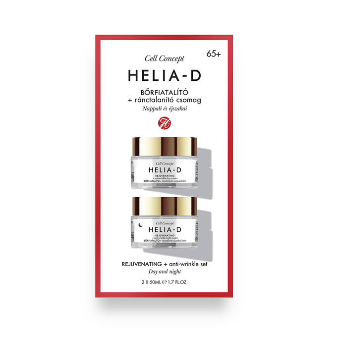 Helia-D Cell Concept Rejuvenating + Anti-wrinkle 65+ zestaw przeciwzmarszczkowy krem na dzień + przeciwzmarszczkowy krem na noc 2×50ml