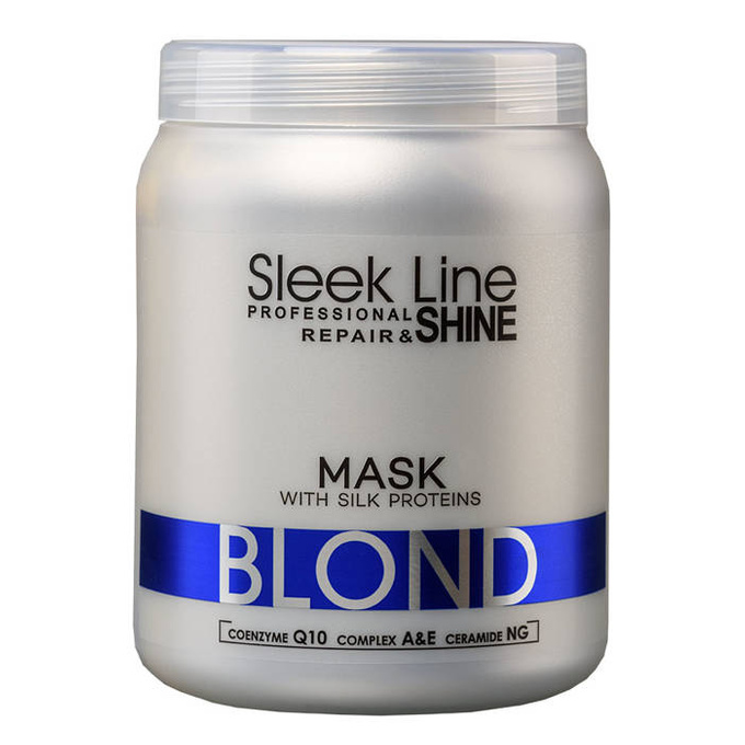 Sleek Line Blond Mask maska z jedwabiem do włosów blond zapewniająca platynowy odcień 1000 ml