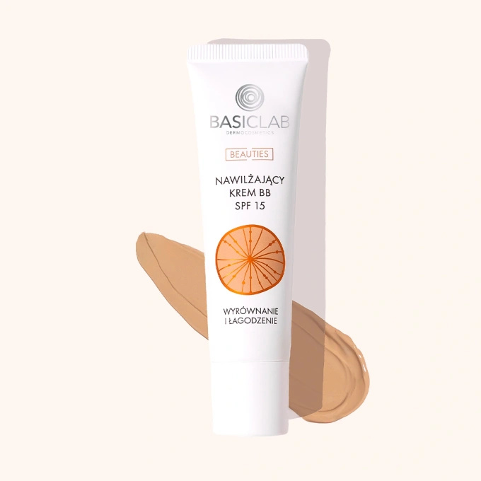BasicLab Nawilżający krem BB SPF 15 – 310 Honey, 33 ml