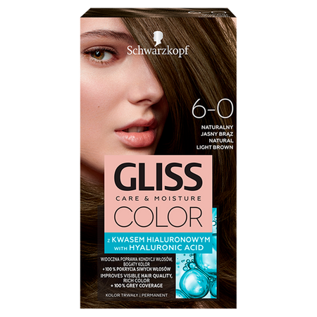 Gliss Color krem koloryzujący do włosów 6-0 Naturalny Jasny Brąz