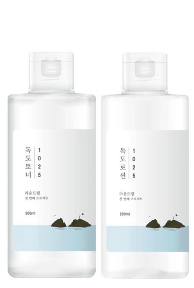 ROUND LAB 1025 Dokdo Toner Lotion Set Tonik + Krem, 200ml+200ml