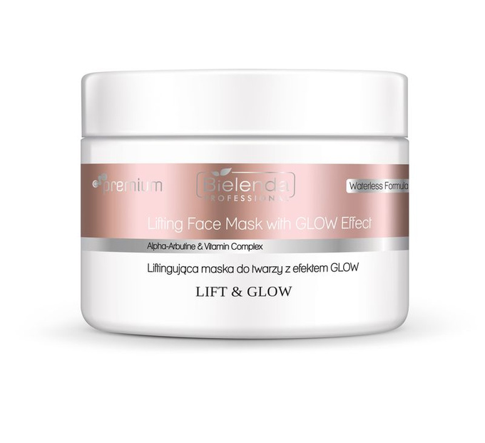 Bielenda Professional Lift & Glow Liftingująca maska do twarzy z efektem glow, 115 g