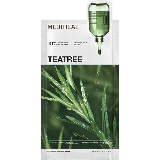 MEDIHEAL Teatree Essential Maska w Płachcie z Olejkiem z Drzewa Herbacianego, 24 ml
