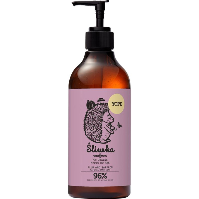 YOPE Mydło w płynie Śliwka Szafran, 500 ml