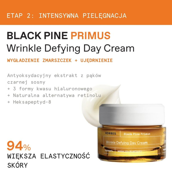 Korres Dwuetapowy rytuał z Black Pine Primus i Smart Yoghurt™