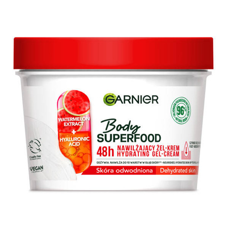 Body Superfood Watermelon nawilżający żel-krem z ekstraktem z arbuza i kwasem hialuronowym 380 ml