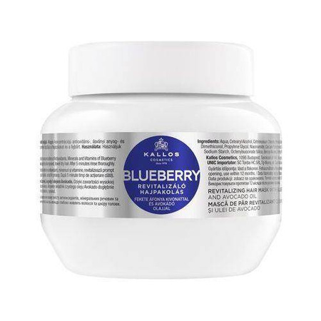 Blueberry Revitalizing Hair Mask With Blueberry Extract And Avocado Oil rewitalizująca maska do włosów z ekstraktem jagód i olejem avokado 275ml