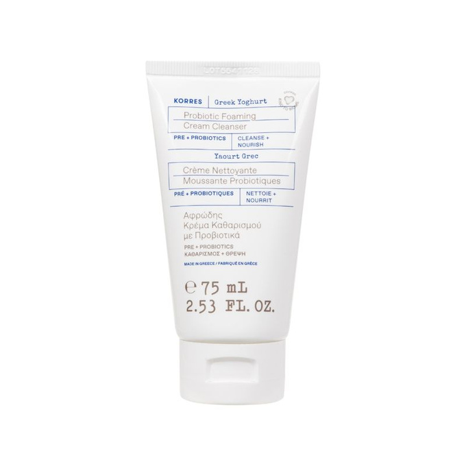 Korres Greek Yoghurt kremowy żel do mycia twarzy z probiotykami, 75 ml