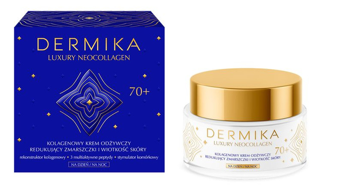 Dermika Luxury neocollagen Kolagenowy krem odżywczy 70+ na dzień i na noc 50 ml