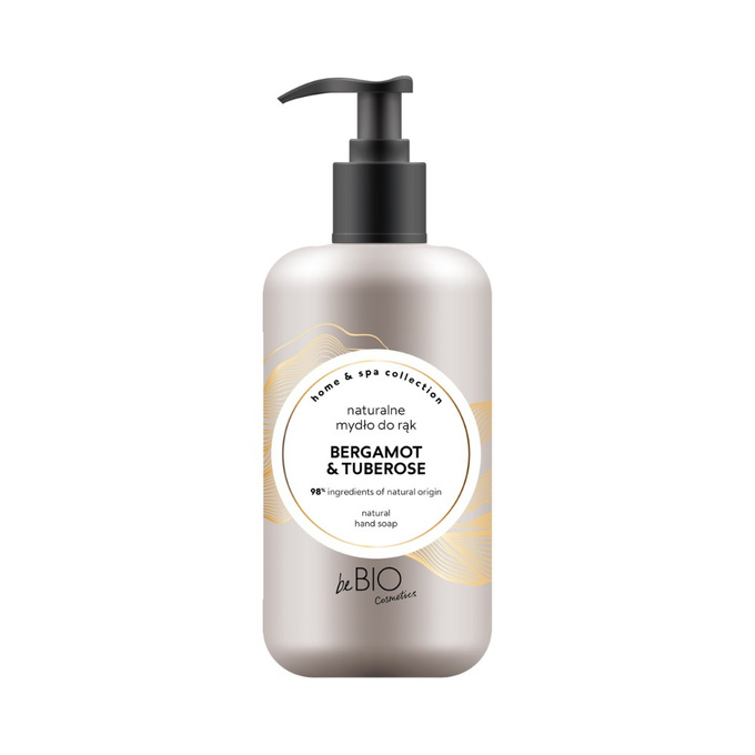 beBIO Naturalne mydło do rąk bergamotka i tuberoza, 300 ml