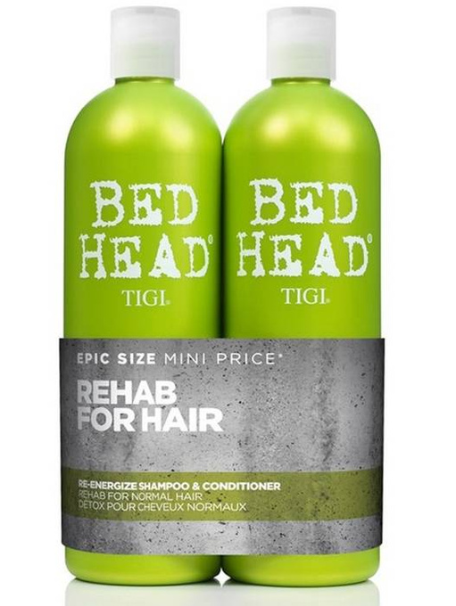 Rehab For Hair Bed Head Urban Antidotes Re-Energize zestaw energizujący szampon do włosów normalnych 750 ml + odżywka energizująca do włosów normalnych 750 ml