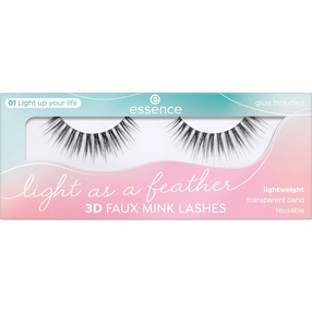 Essence Light as a Feather 3D Faux Mink Lashes sztuczne rzęsy wielokrotnego użytku z efektem 3D 01 Light up your life