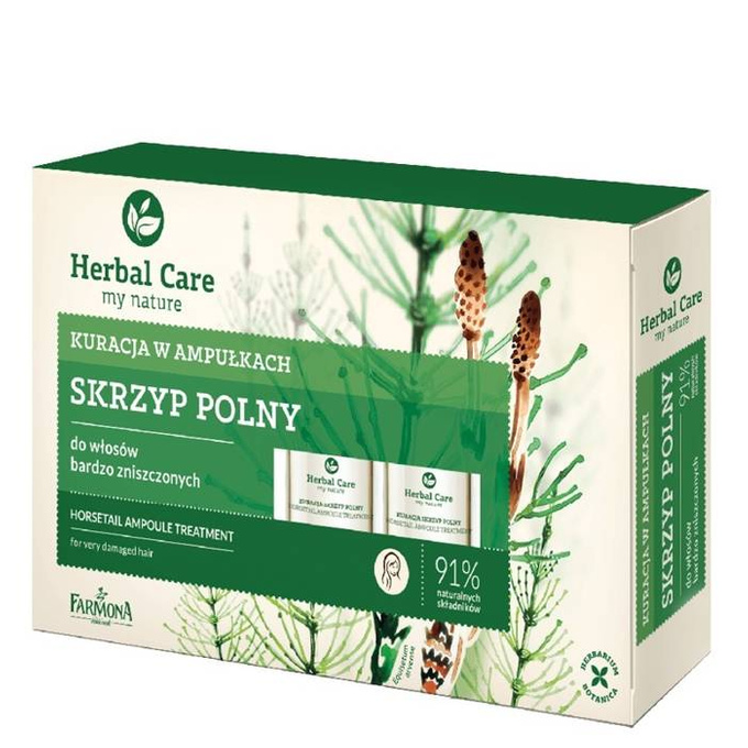 Herbal Care Skrzyp Polny kuracja w ampułkach do włosów bardzo zniszczonych 5x5 ml