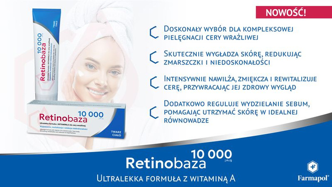 Farmapol Retinobaza 10000 Ultralekka formuła kremu z witaminą A, 30 g
