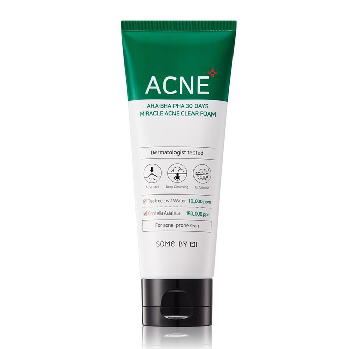 Some By Mi AHA.BHA.PHA Miracle Acne Clear Foam oczyszczająca pianka do twarzy, 100  ml
