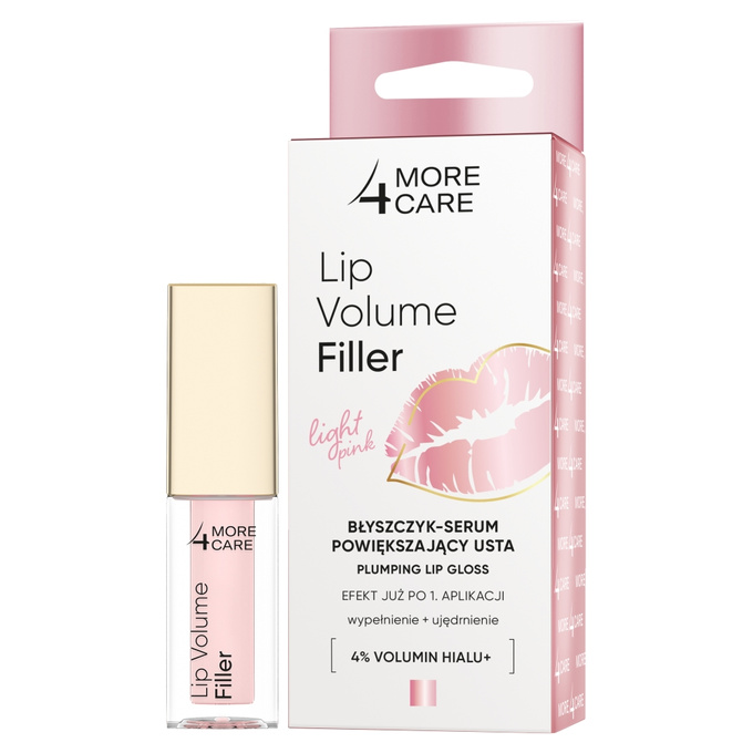 More4Care Lip Volume Filler błyszczyk-serum powiększający usta Light Pink 4.8g