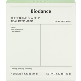 BIODANCE Refreshing Sea Kelp Real Deep Mask Hydrożelowa maska w płachcie, 4 szt