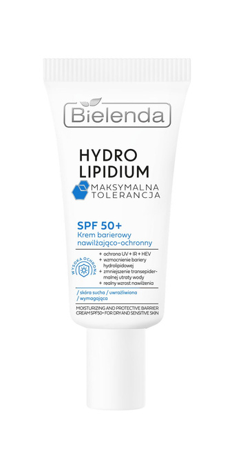 Bielenda Hydro Lipidium Krem barierowy SPF 50 nawilżająco-ochronny, 30 ml