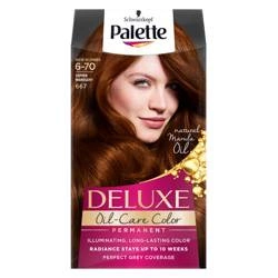 Deluxe Oil-Care Color farba do włosów trwale koloryzująca z mikroolejkami 667 (6-70) Miedziany Mahoń