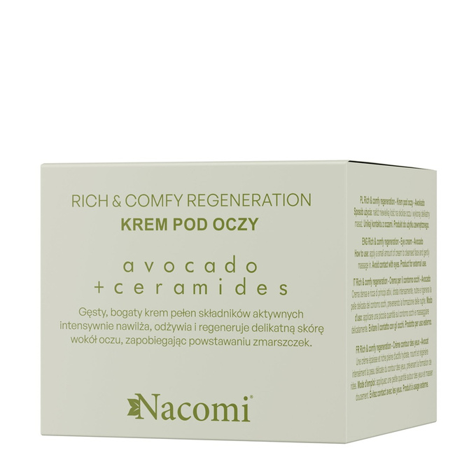 Nacomi Rich&comfy regeneration - Krem pod oczy Awokado 15 ml