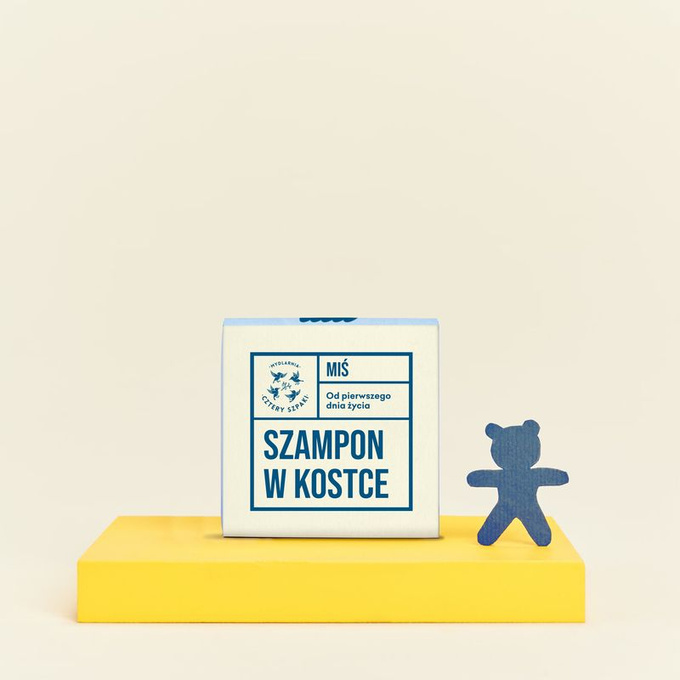 4 Szpaki Szampon w kostce Miś od 1. dnia życia, 75 g