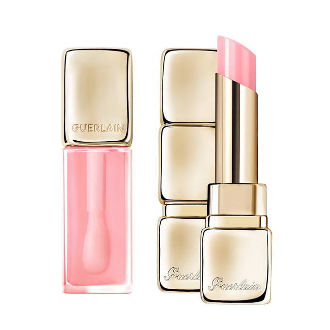 Guerlain Glow Balm zestaw koloryzujący balsam do ust 258 Rose Glow 3,2 g + koloryzujący olejek do ust 258 Rose Glow 9,5 ml