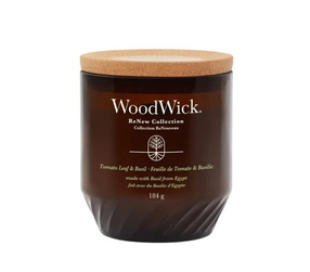 Woodwick RENEW - TOMATO LEAF & BASIL - świeca średnia 184 g