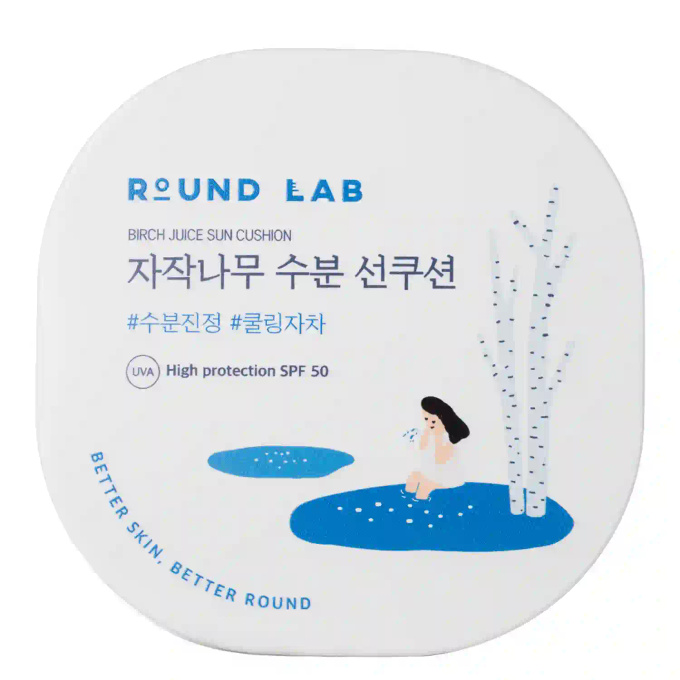 ROUND LAB Birch Juice Sun Cushion SPF50, 15 g