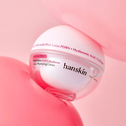 Hanskin Pink Lotus PDRN Hyaluron Glow Plumping Krem ujędrniająco-rozświetlające 50 ml