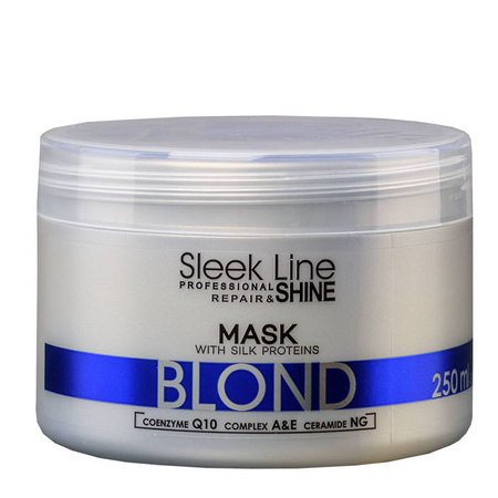 Sleek Line Blond Mask maska z jedwabiem do włosów blond zapewniająca platynowy odcień 250 ml