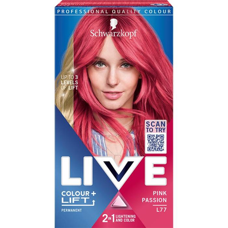 Live Colour + Lift rozjaśniająca i koloryzująca farba do włosów L77 Pink Passion