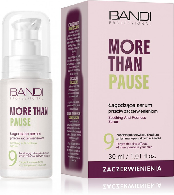 Bandi More Than Pause Łagodzące serum przeciw zaczerwienieniom, 30 ml