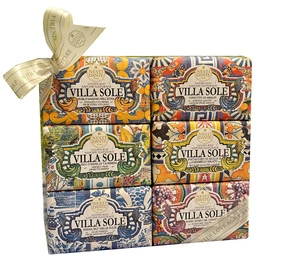 Nesti Dante Villa Sole Pistacchio di Sicilia e Caramello - Zestaw mydeł toaletowych Pistacja i Karmel, 900 g