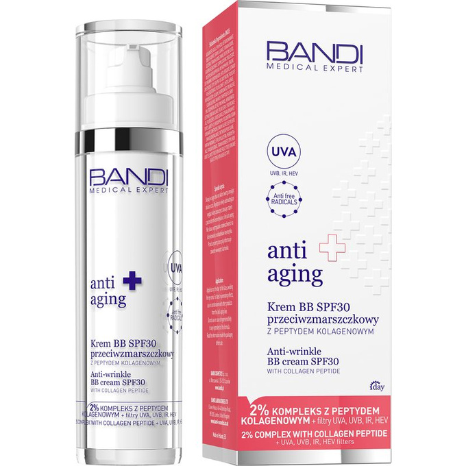 BANDI MEDICAL EXPERT ANTI-AGING Krem BB SPF30 przeciwzmarszkowy z peptydem kolagenowym